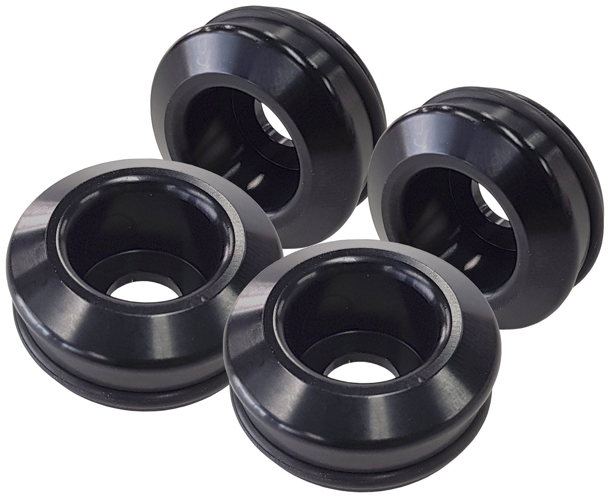 Aeroflow AF59-2122 for Nissan S14 S15 Fuel Injector Inserts 4 x Pieces Black Anodi
