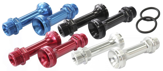 Aeroflow Performance AF59-2136 Replacement Billet Adjustable Fuel Log Legs Suit Adjustable Fuel Log (AF64-2037), -8ORB for Holley Carburettors, Blue