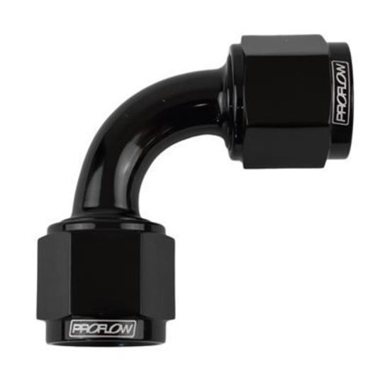 Proflow PFE133-06BK 90 Degree Female Flare Union Swivel Hose End -06AN Black