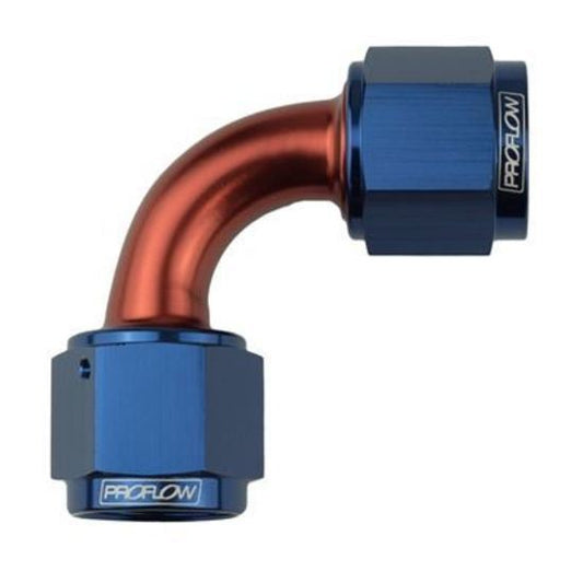 Proflow PFE133-08 90 Degree Female Flare Union Swivel Hose End -08AN Blue