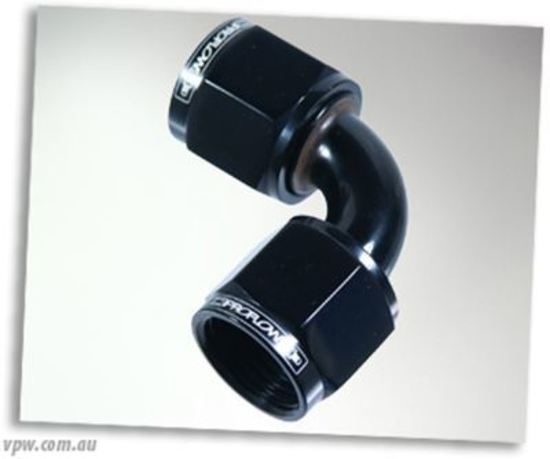 90 DEG FEMALE FLARE UNION -3 AN BLACK