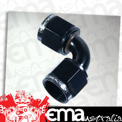 90 DEG FEMALE FLARE UNION -3 AN BLACK