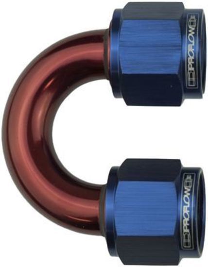 Proflow PFE136-06 180 Degree Female to Female Union Swivel Hose End -06AN Blue