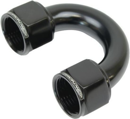 Proflow PFE136-06BK 180 Degree Female to Female Union Swivel Hose End -06AN Black