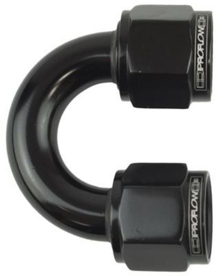 Proflow PFE136-08BK 180 Degree Female to Female Union Swivel Hose End -08AN Black