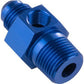 Proflow PFE139-06-06 Male Adaptor 3/8" NPT to -06AN 1/8" NPT Gauge Port Hose End Blue