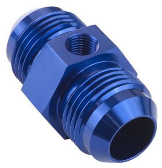 Proflow PFE141-08 Straight Male Adaptor - Male Adaptor -08AN 1/8" NPT Gauge Port Hose End Blue