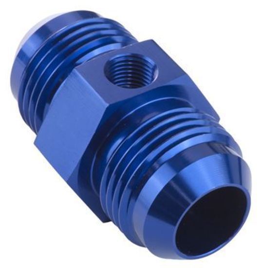 Proflow PFE141-12 Straight Male Adaptor - Male Adaptor -12AN 1/8" NPT Gauge Port Hose End Blue