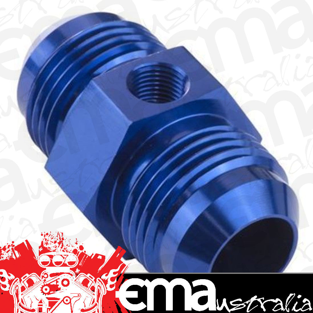 Proflow PFE141-12 Straight Male Adaptor - Male Adaptor -12AN 1/8" NPT Gauge Port Hose End Blue