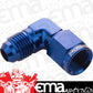 Proflow PFE143-08 90 Degree Male Adaptor - Female Adaptor Swivel Coupler Hose End -08AN Blue
