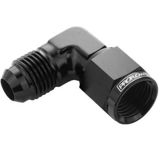 Proflow PFE143-12BK 90 Degree Male Adaptor - Female Adaptor Swivel Coupler Hose End -12AN Black