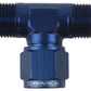 Proflow PFE144-04 AN Tee -04AN Female Swivel Coupler Hose End On Side Blue
