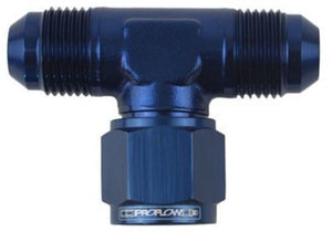 Proflow PFE144-06 AN Tee -06AN Female Swivel Coupler Hose End On Side Blue