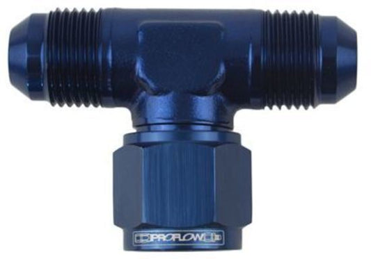 Proflow PFE144-06 AN Tee -06AN Female Swivel Coupler Hose End On Side Blue