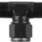 Proflow PFE144-12BK AN Tee -12AN Female Swivel Coupler Hose End On Side Black