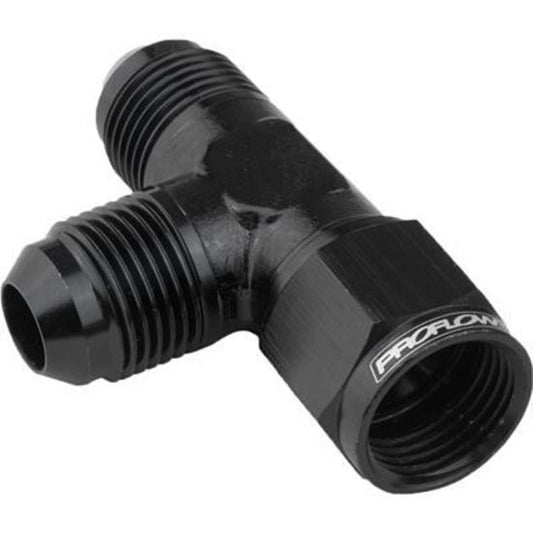 Proflow PFE145-03BK AN Tee -03AN Female Swivel Coupler Hose End On Run Black