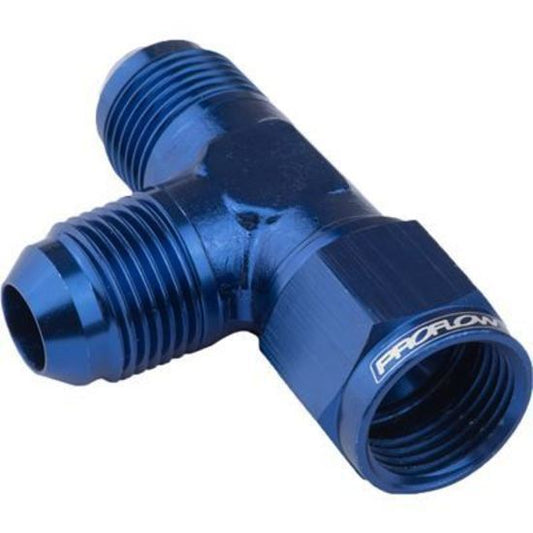 Proflow PFE145-08 AN Tee -08AN Female Swivel Coupler Hose End On Run Blue