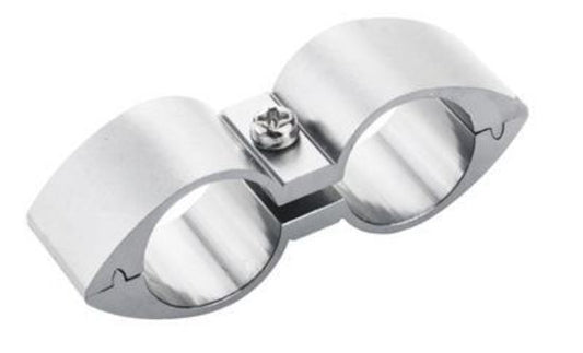 Proflow PFE155-06P Twin Hose Clamp Separators 5 pack 06AN Silver 14mm Hole