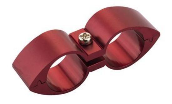 Proflow PFE155-07R Twin Hose Clamp Separators 5 pack 07AN Red 14.5mm Hole
