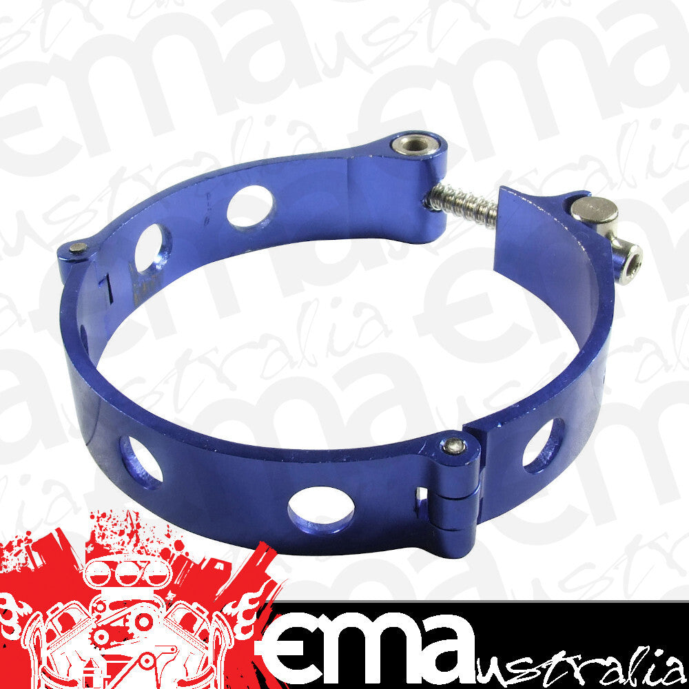 PROFLOW PFE155-40B ALUMINIUM 4" SILICONE HOSE PIPE CLAMP BLUE