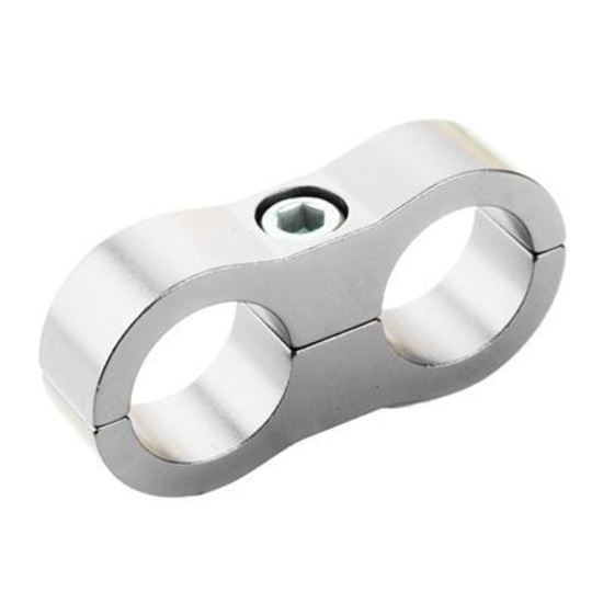 Proflow PFE156-03S Aluminium Hose & Tubing Clamp Separators 5 pack Clamp 5mm ID Hole Silver