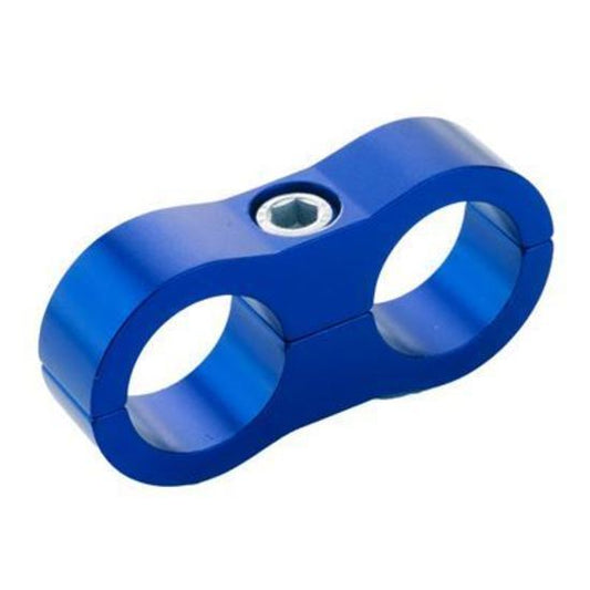 Proflow PFE156-05B Aluminium Hose & Tubing Clamp Separators 5 pack Clamp 8mm ID Hole Blue