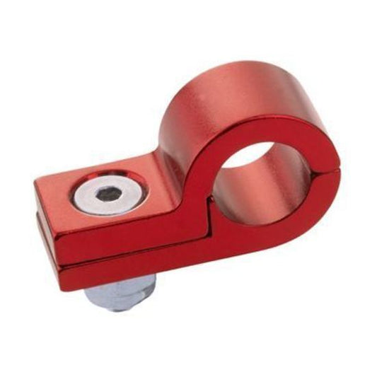 Proflow PFE157-10R Billet 5 Piece Hose Mounting P-Clamp 5 Pack 15.9mm ID Hole Red