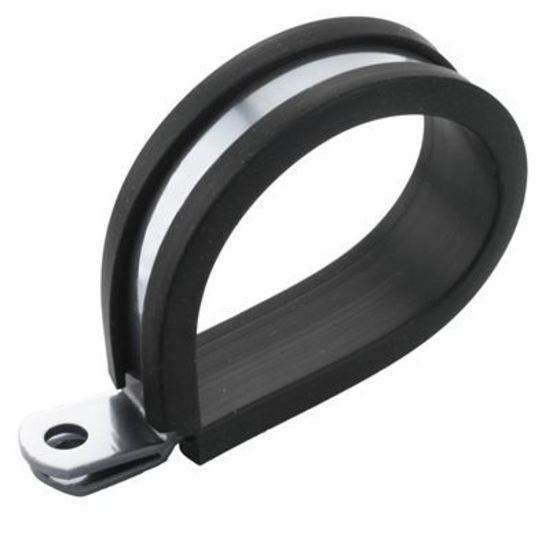 Proflow PFE158-06S Cushioned Hose Mounting P-Clamp 9.5mm Silver 10 Pack