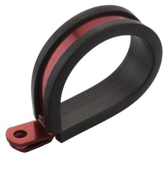 Proflow PFE158-08R Cushioned Hose Mounting P-Clamp 12.6mm Red 5 Pack