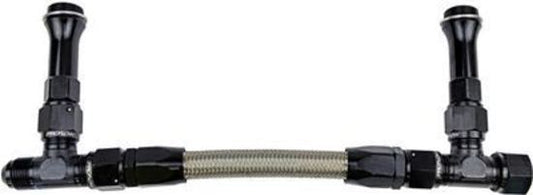 Proflow PFE160-06-02BK Fuel Line kit Holley 4150 -6 AN Single Inlet Swivel-Seal Stainless Steel Hose Black