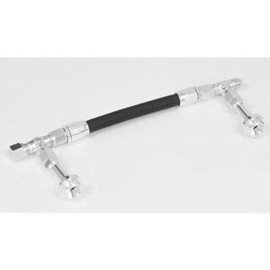 Proflow PFE160-06-02S Fuel Line kit Holley 4150 -6 AN Single Inlet Swivel-Seal Stainless Steel Hose Polished
