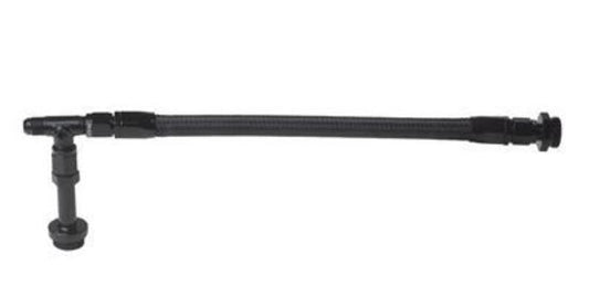 Proflow PFE161-06BK Fuel Line kit Universal Demon 4150 -6 AN Single Inlet Swivel-Seal Black Stainless Steel Hose Black