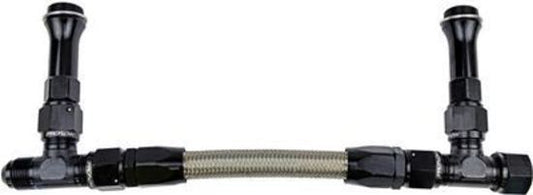 Proflow PFE161-08BK Fuel Line kit Universal Demon 4150 -8 AN Single Inlet Swivel-Seal Stainless Steel Hose Black