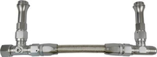 Proflow PFE161-08S Fuel Line kit Universal Demon 4150 -8 AN Single Inlet Swivel-Seal Stainless Steel Hose Silver