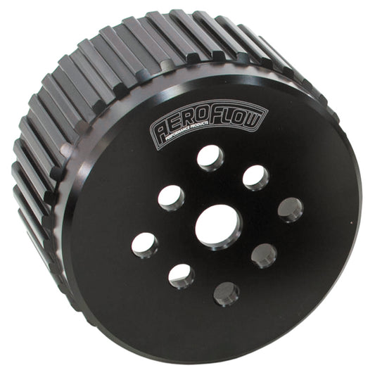 Aeroflow AF59-3000WBLK Water Pump Gilmer Drive Pulley Anodised Black SBC/BBC All