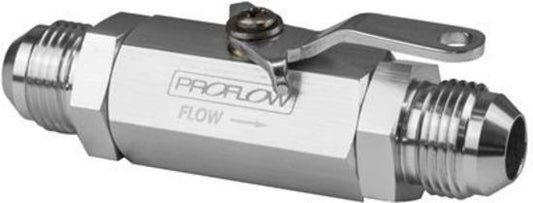 Proflow PFE1000-06P Valve Shut-Off Aluminium Silver -6 AN Male Threads Each