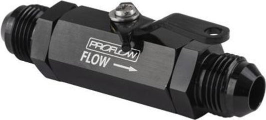 Proflow PFE1000-08B Valve Shut-Off Aluminium Black -8 AN Male Threads Each
