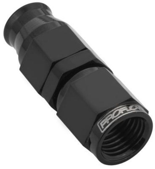 Proflow PFE201-04SBK Black Straight Hose End Hose End -04AN For PTFE