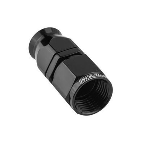 Proflow PFE201-06DBK Aluminium Straight Hose End Hose End -06AN For PTFE Black