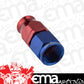 Proflow PFE201-06DRB Aluminium Straight Hose End Hose End -06AN For PTFE Red/Blue