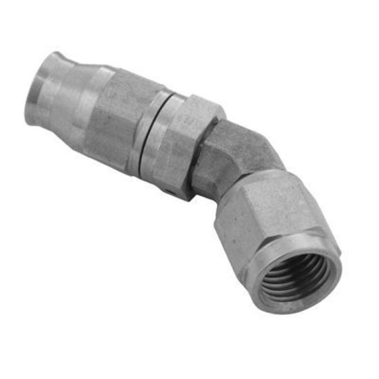 Proflow PFE202-03S Steel 45 Degree Hose End Hose End For -03AN PTFE Hose