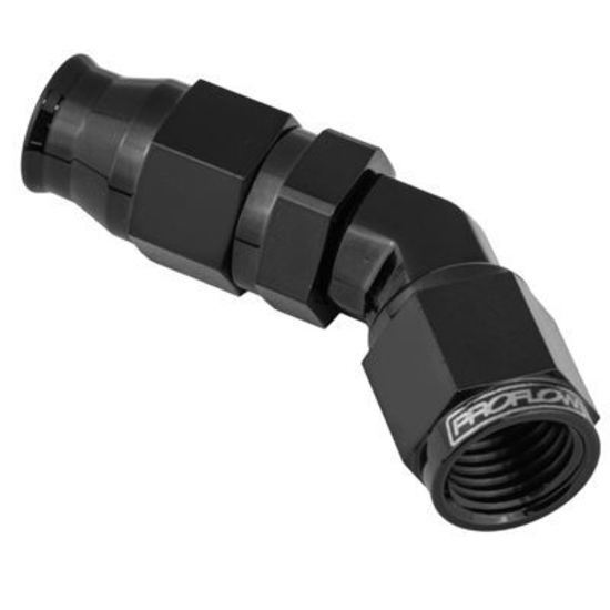 Proflow PFE202-03SBK Black 45 Degree Hose End Hose End For -03AN PTFE Hose