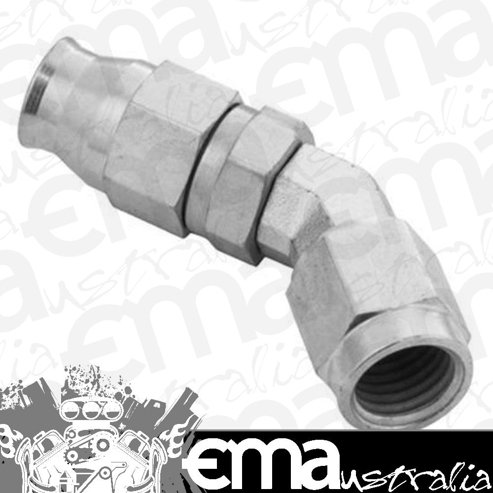 Proflow PFE202-04 Stainless Steel 45 Degree Hose End Hose End For -04AN PTFE Hose