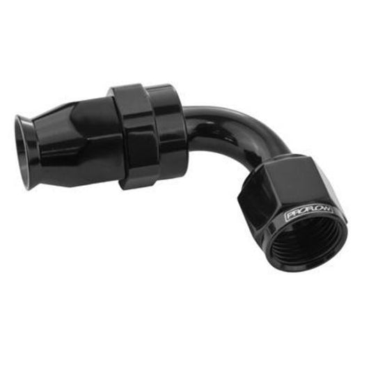 Proflow PFE203-04DBK Aluminium 90 Degree Hose End Hose End For -04AN PTFE Hose Black