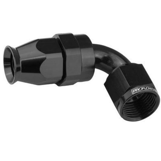 Proflow PFE204-10DBK Aluminium 120 Degree Hose End Hose End For -10AN PTFE Hose Black