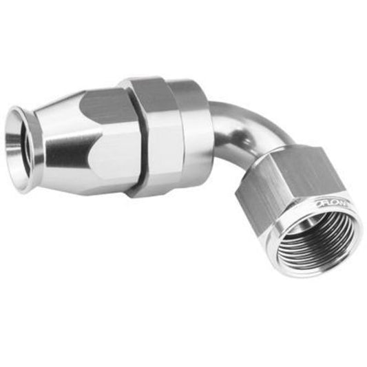 Proflow PFE204-10DHP Aluminium 120 Degree Hose End Hose End For -10AN PTFE Hose Polished