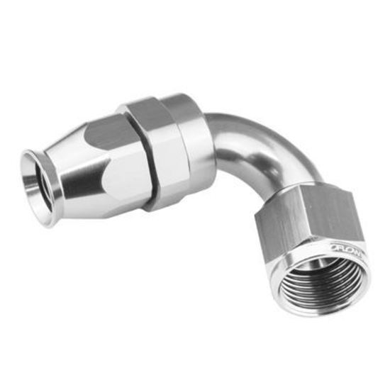 Proflow PFE205-10DHP Aluminium 150 Degree Hose End Hose End For -10AN PTFE Hose Polished