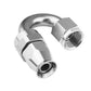 Proflow PFE206-08DHP Aluminium 180 Degree Hose End Hose End For -08AN PTFE Hose Polished