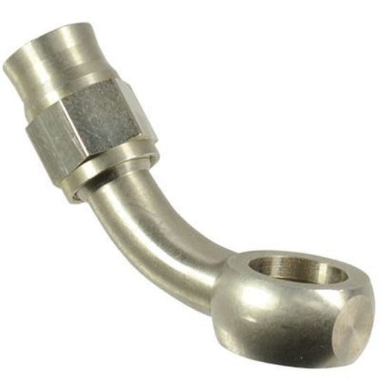 Proflow PFE208-03 Stainless Steel Banjo Hose End 10mm 45 Degree For -03AN PTFE Hose