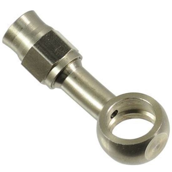 Proflow PFE216-03 Stainless Steel Banjo Hose End 7/16 20 Degree Bend For -03AN PTFE Hose